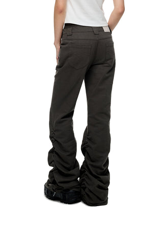 [JIKOO] bow pleated trousers