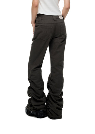 [JIKOO] bow pleated trousers