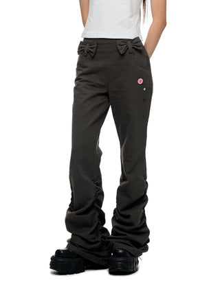 [JIKOO] bow pleated trousers