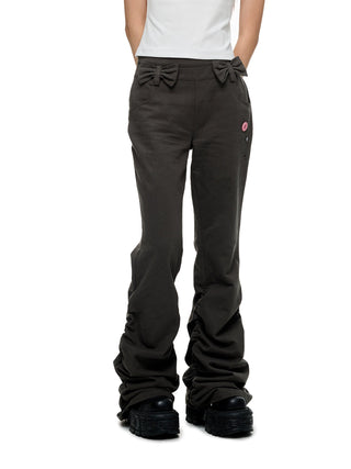 [JIKOO] bow pleated trousers