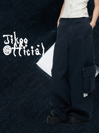 [JIKOO] multi-pocket cargo pants