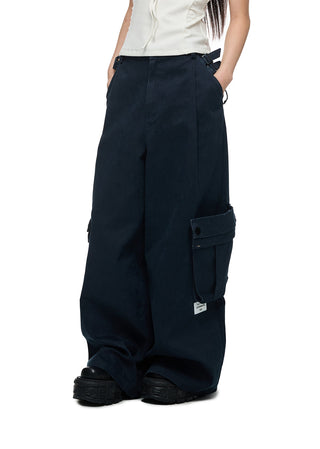 [JIKOO] multi-pocket cargo pants
