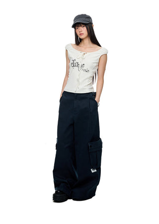 [JIKOO] multi-pocket cargo pants