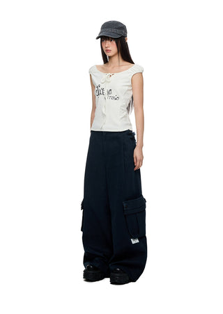 [JIKOO] multi-pocket cargo pants