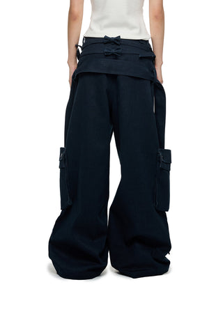 [JIKOO] multi-pocket cargo pants