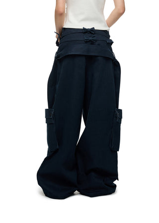 [JIKOO] multi-pocket cargo pants