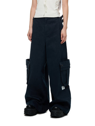 [JIKOO] multi-pocket cargo pants