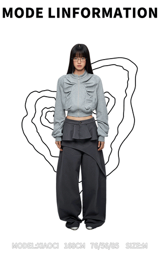 [JIKOO] detachable straight pants
