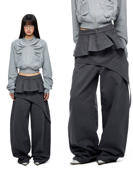 [JIKOO] detachable straight pants