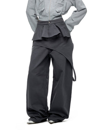 [JIKOO] detachable straight pants