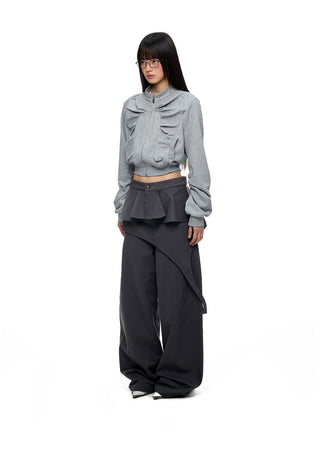 [JIKOO] detachable straight pants