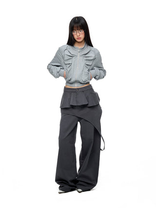 [JIKOO] detachable straight pants