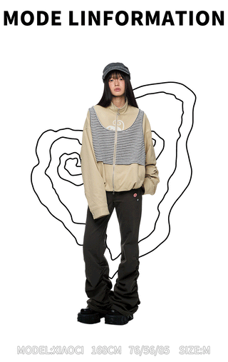 [JIKOO] contrast corset top
