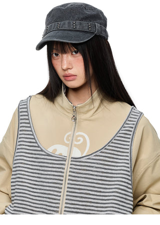 [JIKOO] contrast corset top
