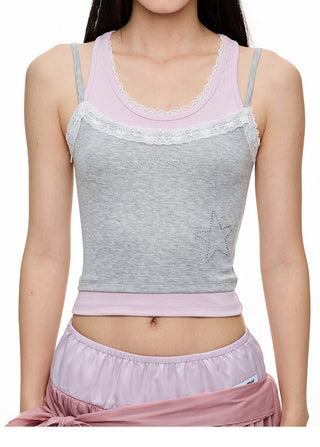 [JIKOO] rhinestone camisole top