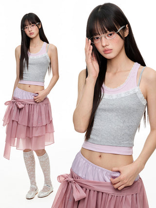 [JIKOO] rhinestone camisole top