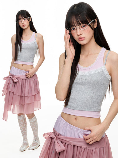 [JIKOO] rhinestone camisole top