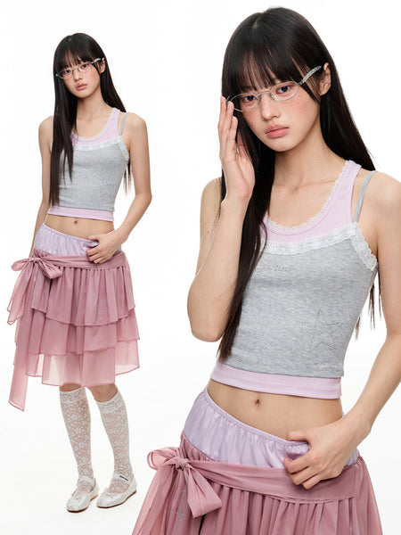 [JIKOO] rhinestone camisole top