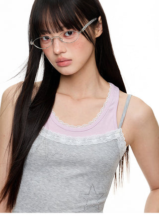 [JIKOO] rhinestone camisole top