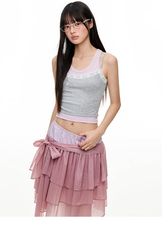 [JIKOO] rhinestone camisole top