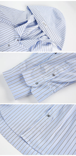 [JIKOO] hooded striped shirt