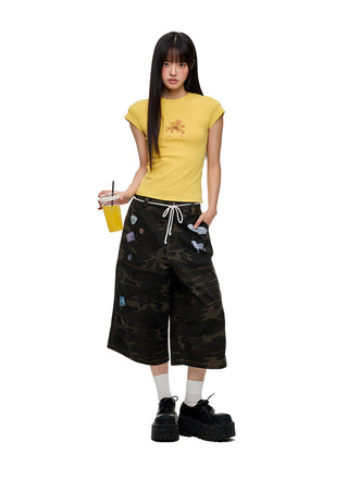 [JIKOO] printed short tee