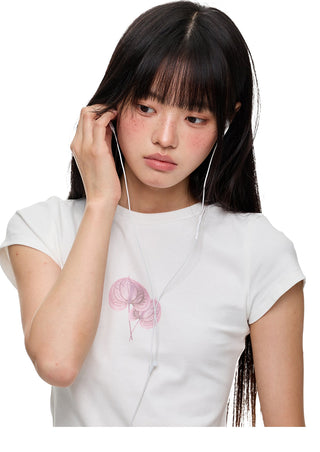 [JIKOO] printed short tee