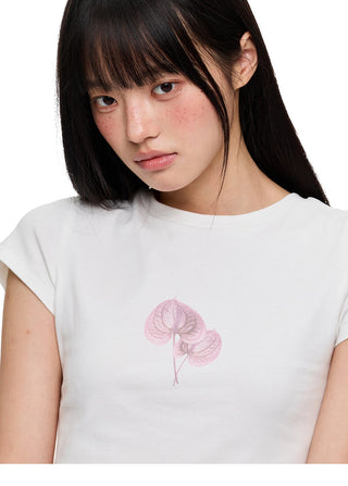 [JIKOO] printed short tee