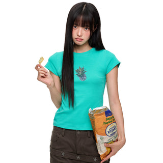 [JIKOO] printed short tee