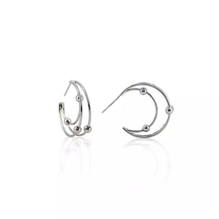 Anti-allergic circle earrings