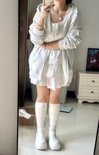 Thick-Sole Elastic Thin Boots