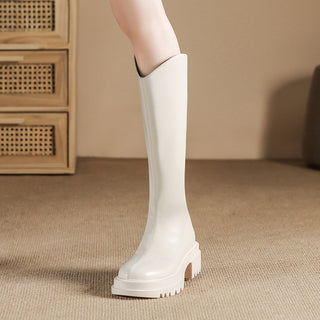 Thick-Sole Elastic Thin Boots