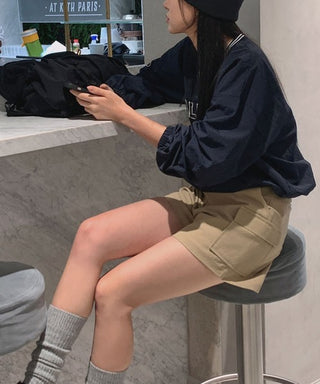 Korea casual letter embroidered top