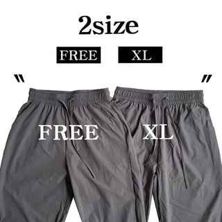 Summer Nylon High-Waisted Crinkly Elastic Wide Pants Daily Uniform Pants