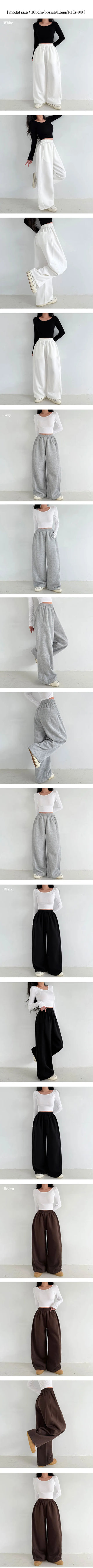 Spring Arrival Mega Wide-Leg Pants Pintuck Hem Buttons Body Cover Side Volume Training Long Pants Long Pants Four-Season Pants