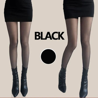 Slim Fit 20D High-Elasticity Pantyhose See-through Black Stockings Sheer Illusion Tight Compression Banding Stockings