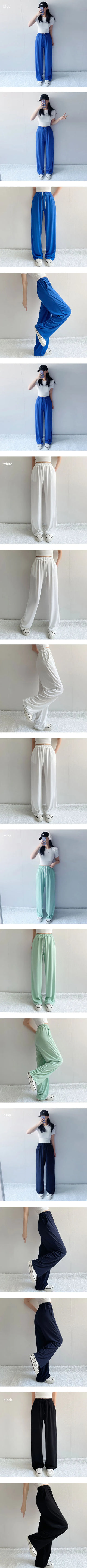 High-Waisted Cool Rayon Hidden Elastic Waist Wide Pants Ice Summer Pants