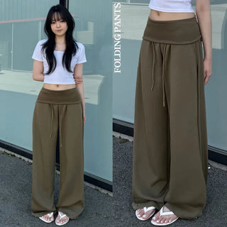 Snap hem Pintuck Wide Training Pants Folding Wide Pants Lower Body Cover Fold Side Pintuck Wide Snap Hem Balloon Fit Pants