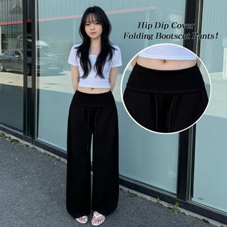 Snap hem Pintuck Wide Training Pants Folding Wide Pants Lower Body Cover Fold Side Pintuck Wide Snap Hem Balloon Fit Pants