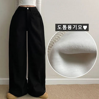 Mink Corduroy Wide Pants Winter Corduroy Uniform Pants