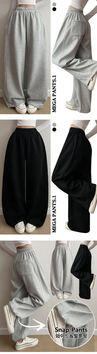 Mega Wide Pants High-waisted Long Pants