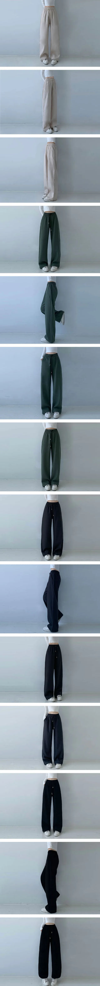 High-Waisted Elastic Wide Pants Long Wide Pants