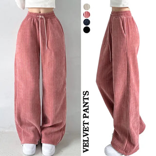 Velvet Mink Corduroy Wide Pants Winter Corduroy Uniform Pants