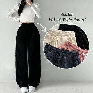 Velvet Mink Corduroy Wide Pants Winter Corduroy Uniform Pants