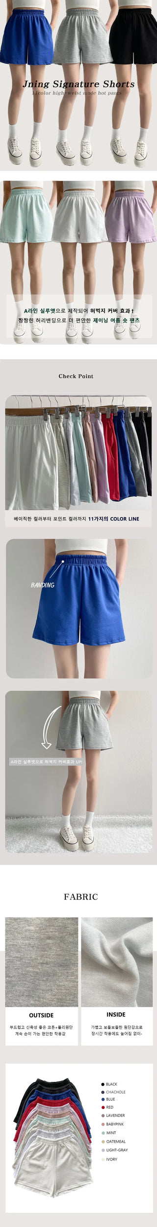 Summer Daily Must-Have:  High-Waisted Elastic Wide Training Shorts. New Summer Pants