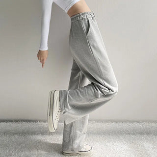 High-waisted Elastic Wide Pants Daily Uniform Pants