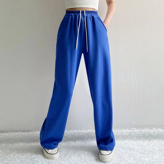 High-waisted Elastic Wide Pants Daily Uniform Pants