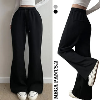 Spring  Flare Fit Wide Hip Bootcut Training High-Waisted Long Pants Lower Body Cover Pants