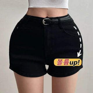 Body-Correcting Hip Padding Basic Shorts High-Waisted Spandex Hot Pants  Daily Spring Hip Pad Pants Transitional Daily Short Pants
