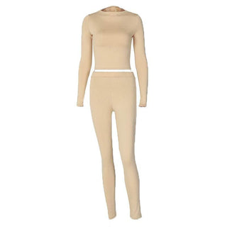 Long sleeve crewneck solid pant set